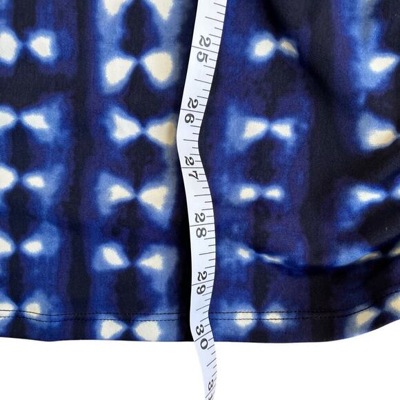 Athleta 32D/DD Mashiko Side Scrunch Blouson Tankini or Swim Dress Tie Dye Bue - Picture 15 of 16